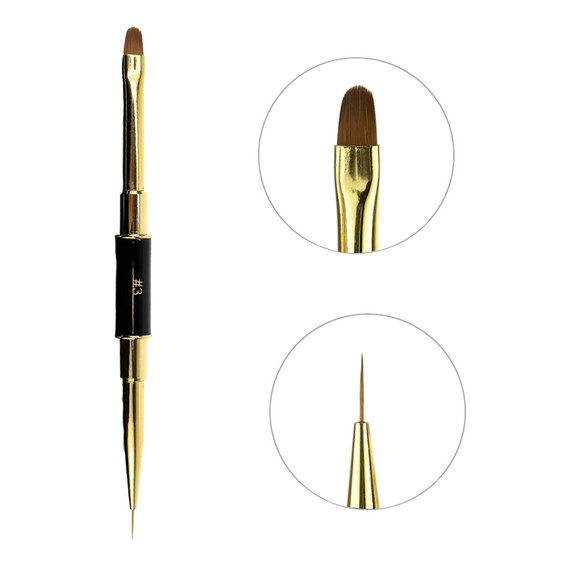 Doppelseitiger Pinsel Crystal Professional 6 mm/8 mm - 9 mm - Фото №1