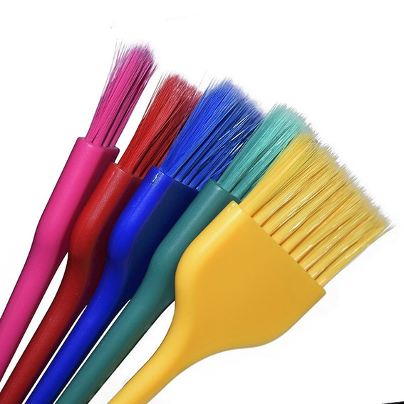 Set of 7 colored hairdressing brushes for hair coloring - Фото №2