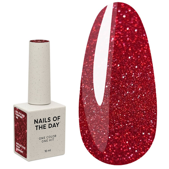 Гель-лак NAILSOFTHEDAY Gel Polish 165 Campari насыщенный красный светоотражающий 10 мл - Фото №1