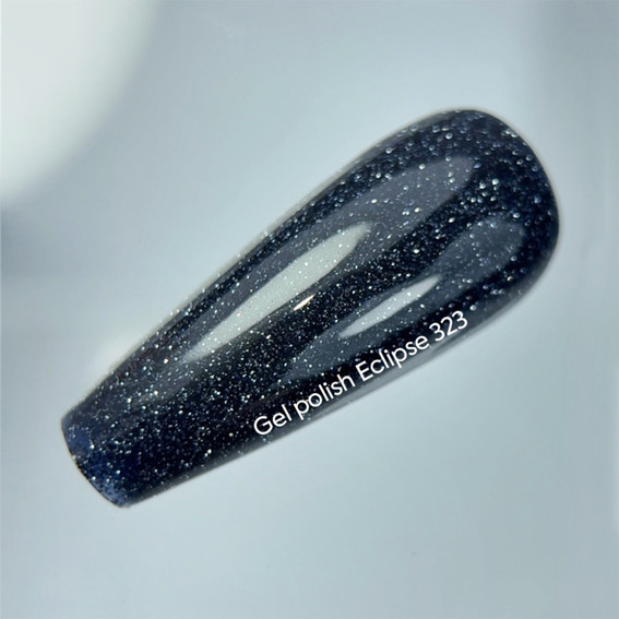 Gel-Nagellack NAILSOFTHEDAY Gel Polish 323 Eclipse Dunkelblau, Lichtreflektierend 10 ml - Фото №3