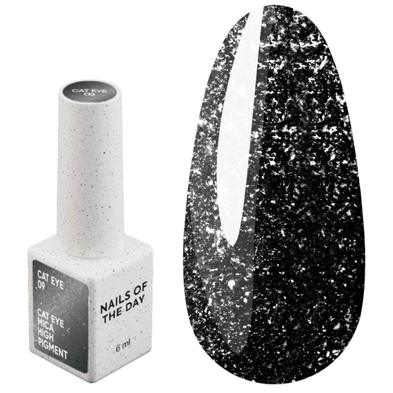Gellak NAILSOFTHEDAY Cat Eye Gel Polish 09 zwart 6 ml - Фото №1