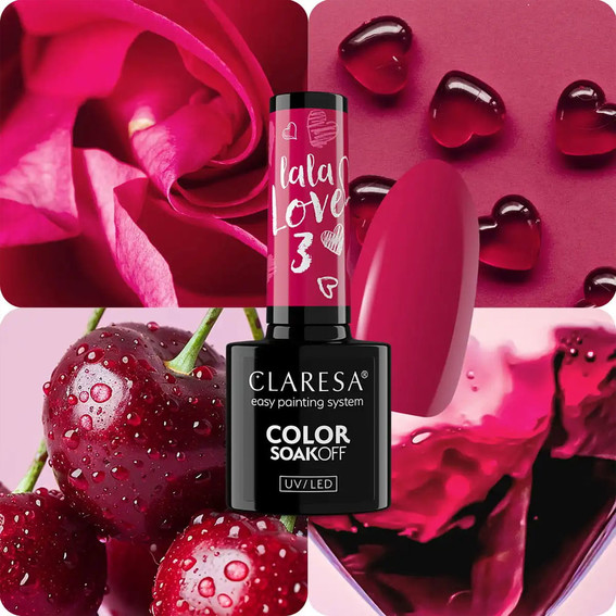 Gel polish Claresa LA LA LOVE 3 raspberry 5 g - Фото №2