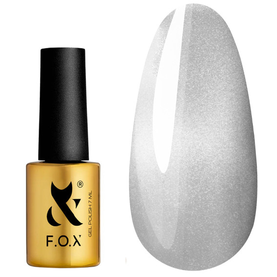 Gellak F.O.X Cat Eye 007 parelmoergrijs 7 ml - Фото №1