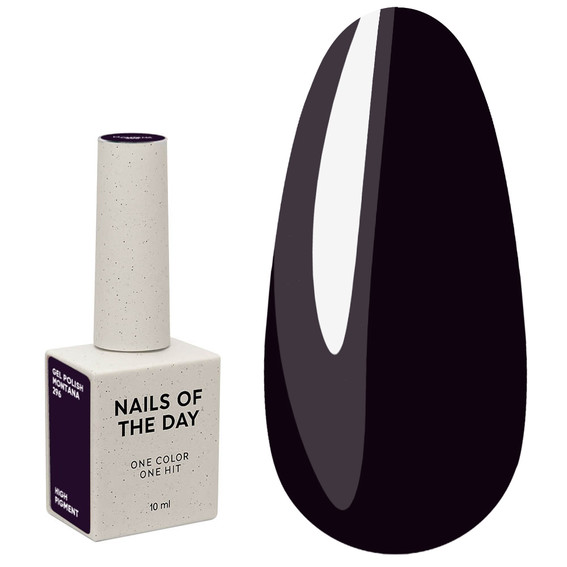 Gel-Nagellack NAILSOFTHEDAY 296 Montana Sehr Dunkles Pflaumenfarbenes 10 ml - Фото №1