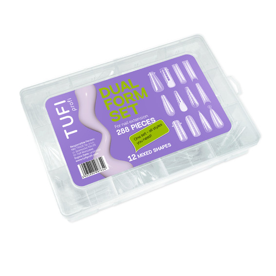 Een universele set topvormen voor nagelverlengingen TUFI profi 288 stuks 12 soorten (0326324) - Фото №1