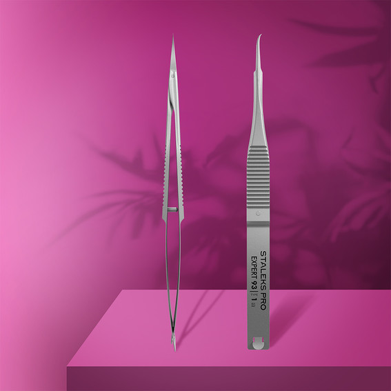 Professionele haarpincet met nagelriemhaakje STALEKS EXPERT 93 TYP 1 - Фото №2