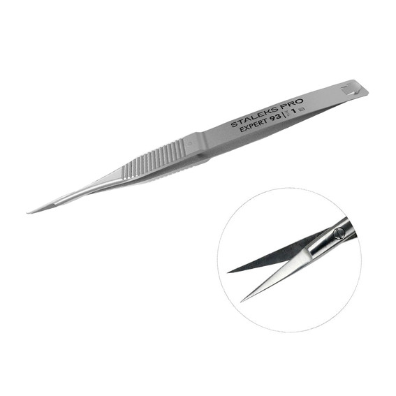 Professionele haarpincet met nagelriemhaakje STALEKS EXPERT 93 TYP 1 - Фото №1