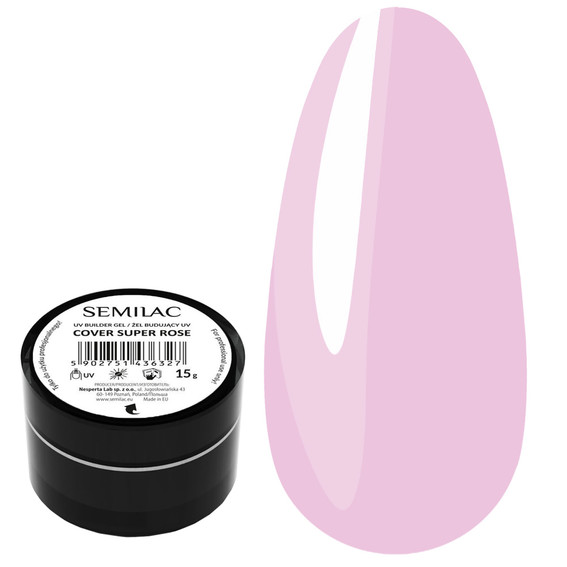 Semilac Builder Gel Cover Super Rose 15 g - Фото №1