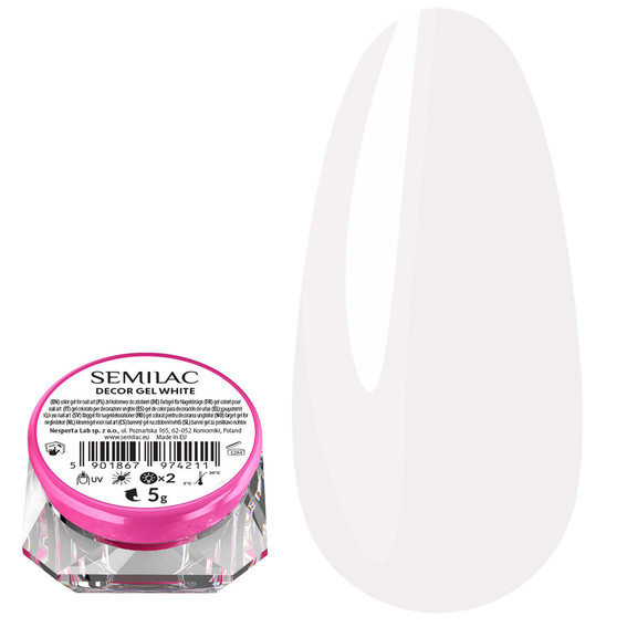 Gelverf Semilac Decor Gel White 5 g - Фото №1