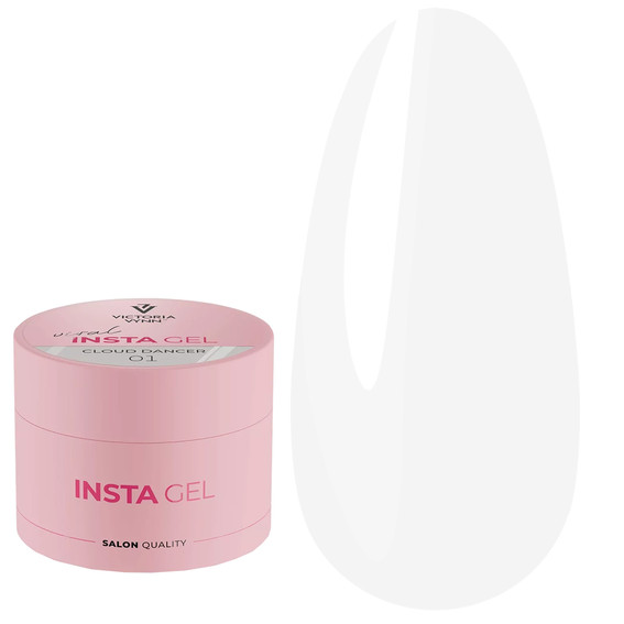 Self-leveling gel for nail extensions INSTA GEL VICTORIA VYNN 01 Cloud Dancer 40 ml - Фото №1