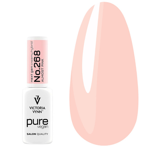 Gellak PURE VEGAN CREAMY HYBRID VICTORIA VYNN 268 Almost Pink 8 ml - Фото №1