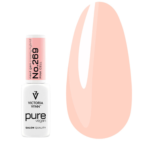 Gellak PURE VEGAN CREAMY HYBRID VICTORIA VYNN 269 Pink Cell 8 ml - Фото №1
