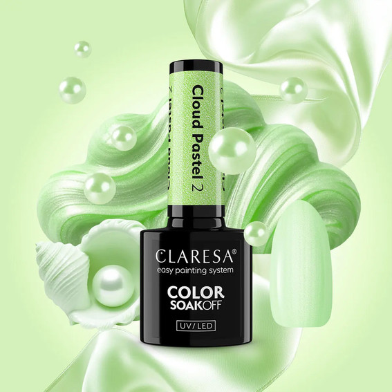 Gel-Nagellack Claresa Cloud Pastel 2 Pearl Mint  5 ml - Фото №3
