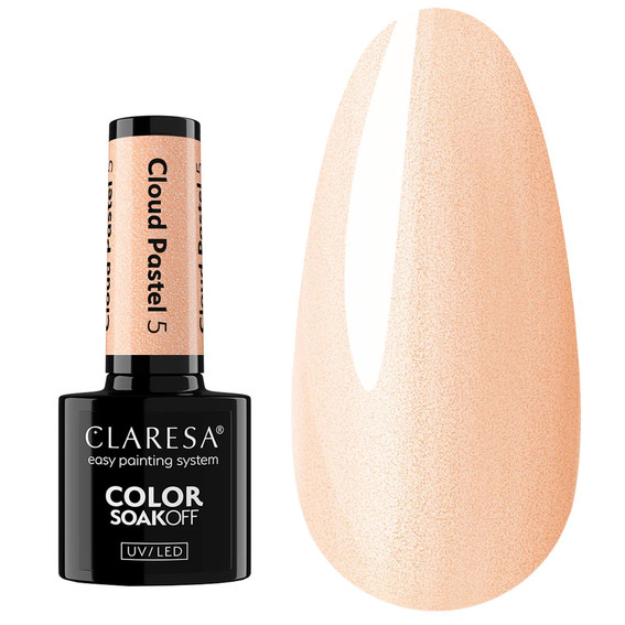 Gel polish Claresa Cloud Pastel 5 pearl orange 5 ml - Фото №1