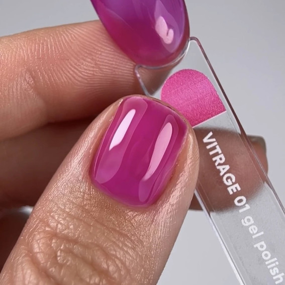 NAILSOFTHEDAY Vitrage 01 hybride nagellak glas in lood roze 10 ml - Фото №5