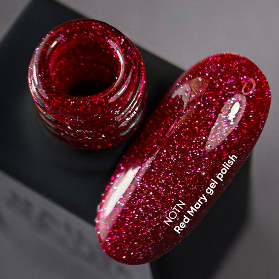 SALE Гель-лак NAILSOFTHENIGHT Red Mary, 10 мл - Фото №2
