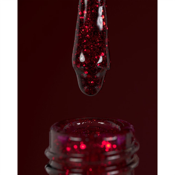 Gellak DARK New collection 111 rood met glitter 6 ml - Фото №3