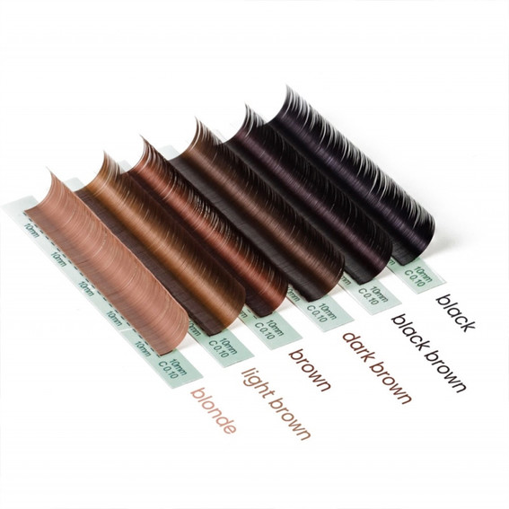 Künstliche Wimpern Rarität Schwarzbraun, Biegung C 0,10, 16 Reihen, 6–13 mm - Фото №3