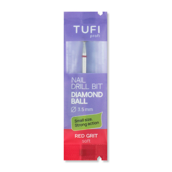 Manicurefrees TUFI profi Diamanten Bal 3,5 mm Rode inkeping (0328399) - Фото №3