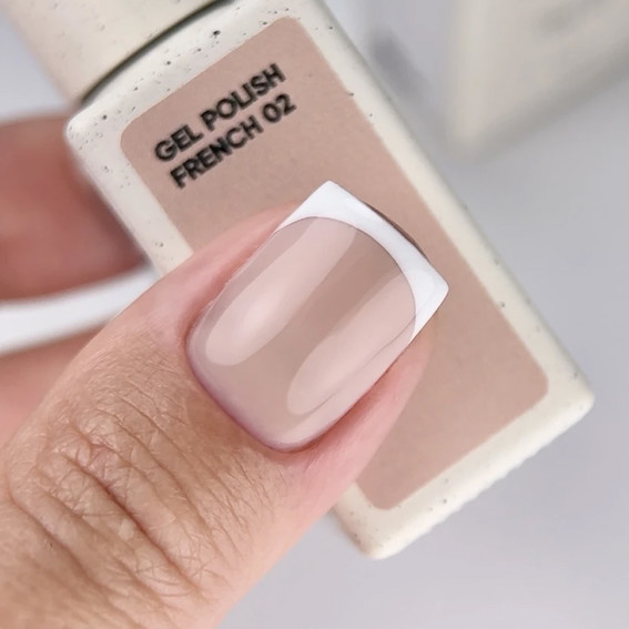 Gellak NAILSOFTHEDAY French Gel Polish 02 beige-nude 10 ml - Фото №4