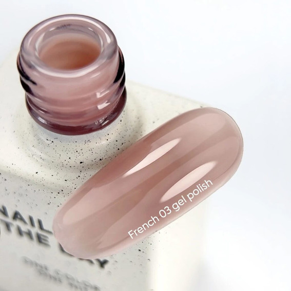 Gellak NAILSOFTHEDAY French Gel Polish 03 naakt 10 ml - Фото №2