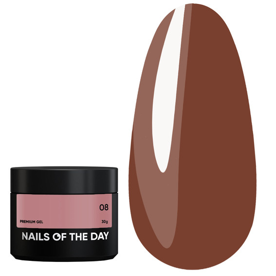 Aufbaugel NAILSOFTHEDAY Premium Gel 08 Nude-Karamell 30 ml - Фото №1