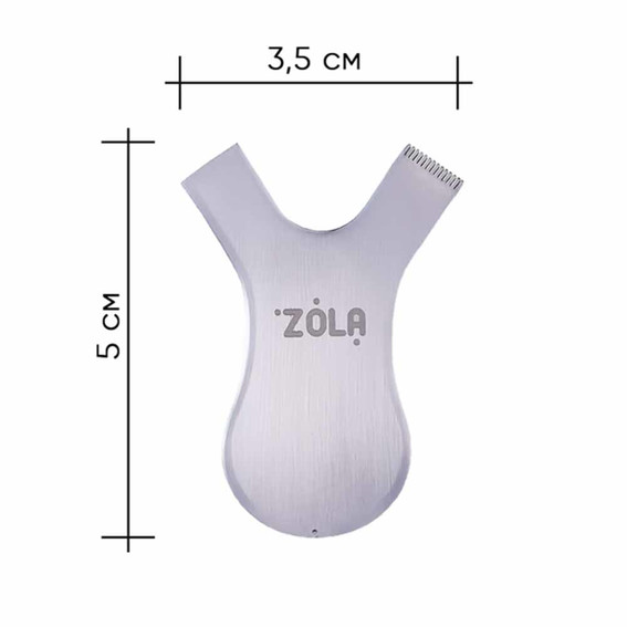 Metal applicator comb ZOLA silver - Фото №2