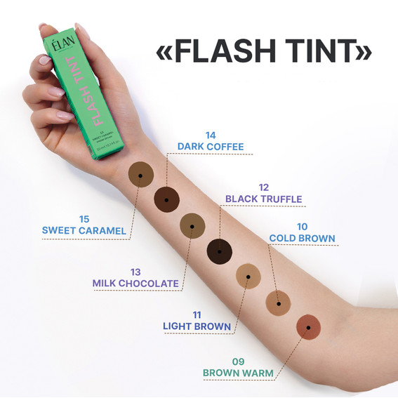 ELAN FLASH TINT 14 Dunkler Kaffee Augenbrauentönung 10 ml - Фото №3