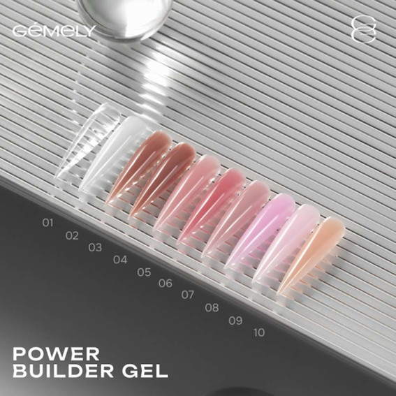 Gel voor extensions GEMELY Power Builder Gel 05 lichtroze 30 ml - Фото №5