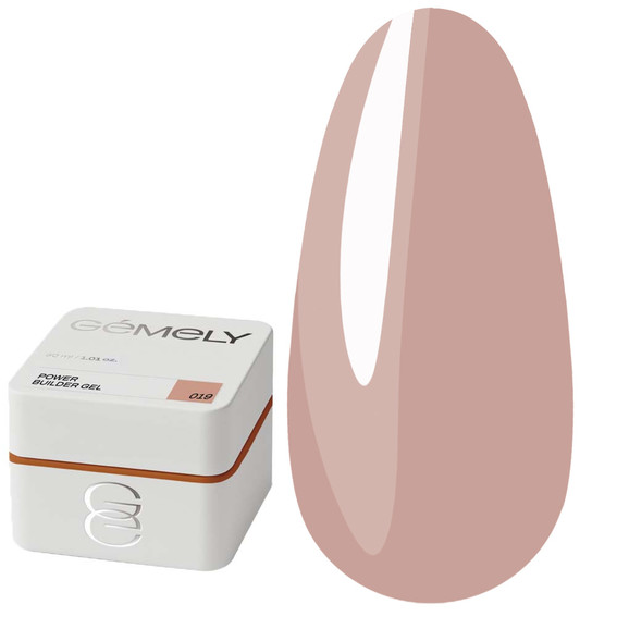 Gel voor extensions GEMELY Power Builder Gel 19 donkerbeige 30 ml - Фото №1