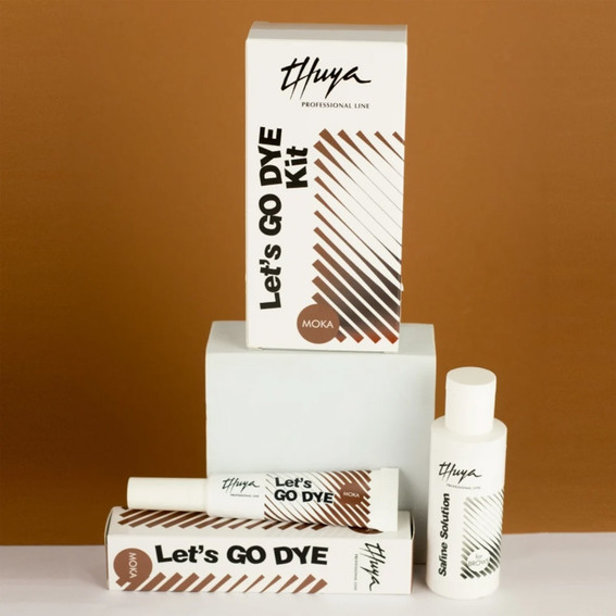 Thuya Let's Go Dye Augenbrauen-Färbeset Mokka, entwicklerfrei, mit Kochsalzlösung, 50 ml - Фото №2