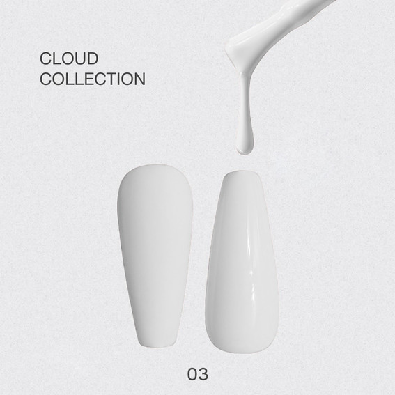 Gellak LUNA Cloud Color 03 wit met een warme, crèmekleurige tint 8 ml (221-6224-1823) - Фото №3