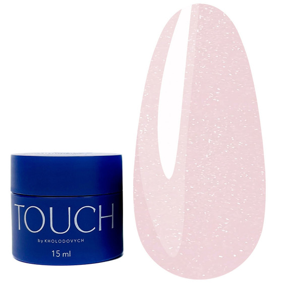Gel Touch Builder liquid 20 lichtroze met glitters 15 ml - Фото №1