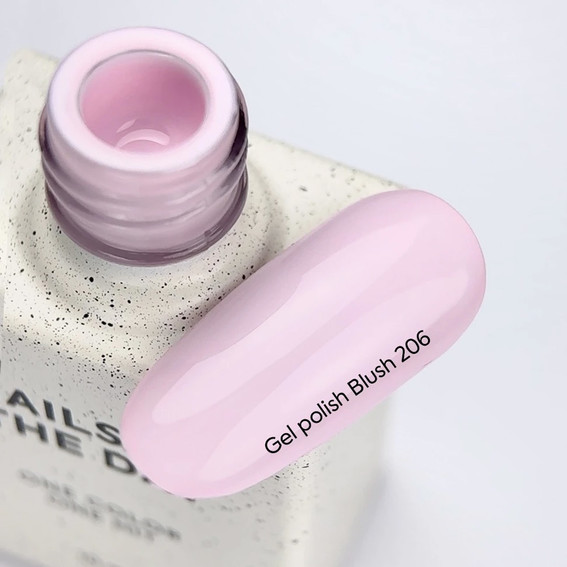 Gellak NAILSOFTHEDAY 206 Blush pastel lichtroze 10 ml - Фото №5