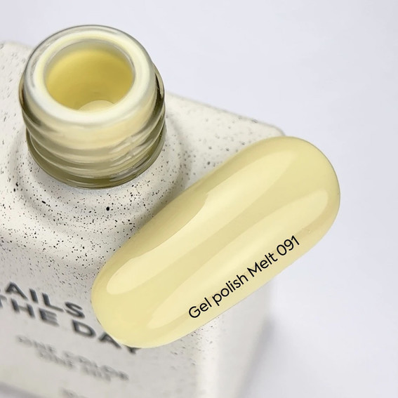 Gellak NAILSOFTHEDAY 091 Melt pastel lichtgeel 10 ml - Фото №4