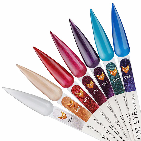 Gellak FOX Cat Eye 014 blauw 7 ml - Фото №2