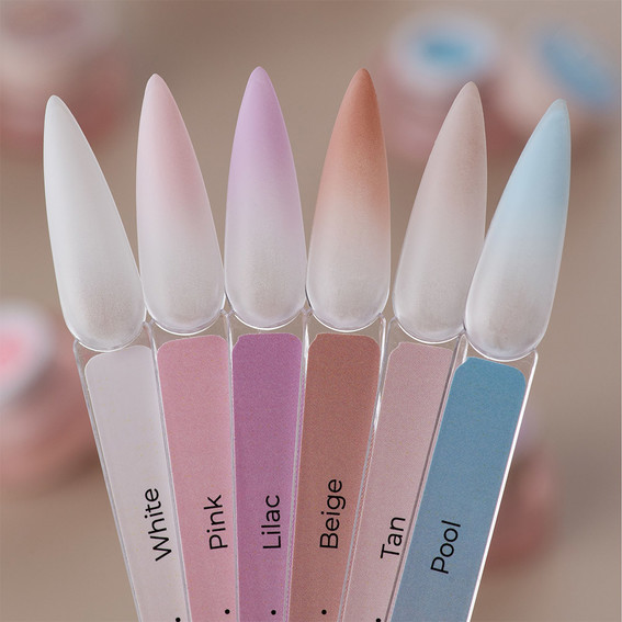 HEYLOVE Weißes 6-teiliges Ombré-Gel-Set - Фото №2