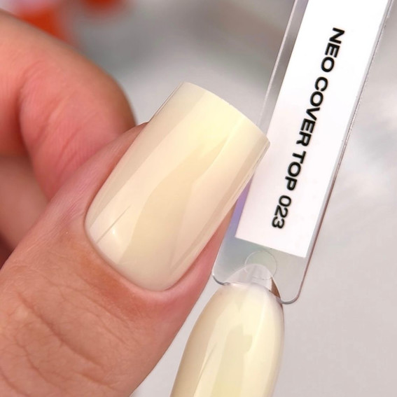 Nagel-Top Coat GEMELY Neo Cover 23 Zitronencreme, ohne Schwitzschicht, mit UV-Filter, 10 ml (7704511) - Фото №2
