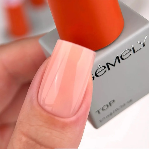 Nagel-Top Coat GEMELY Neo Cover 24 Zarter Pfirsich, ohne Schwitzschicht, mit UV-Filter, 10 ml (7704512) - Фото №2