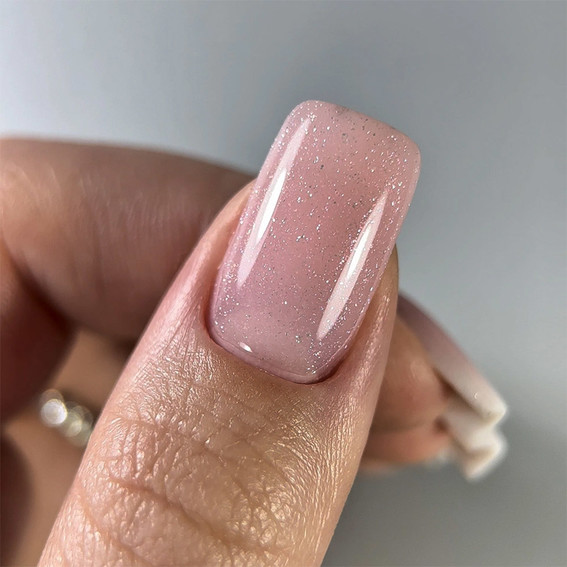 Gel voor extensions Dark Smart Builder gel 27 lichtroze met glitters 15 ml - Фото №3