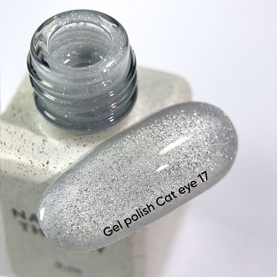 Gellak NAILSOFTHEDAY CAT EYE 17 zilver 6 ml - Фото №2