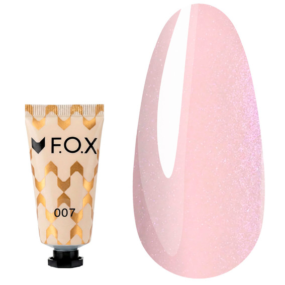 Acryl gel voor nagels F.O.X Poly Gel Nano 007 nude met glans 15 ml - Фото №1