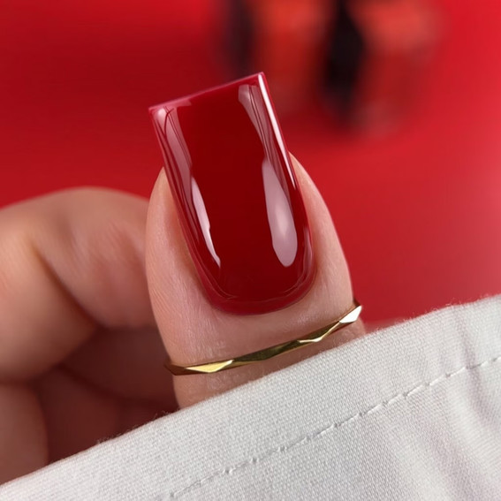 Gellak BIBLIOTEKA RED SPECTRUM 43 Scarlet warm rijk rood 10 ml - Фото №3