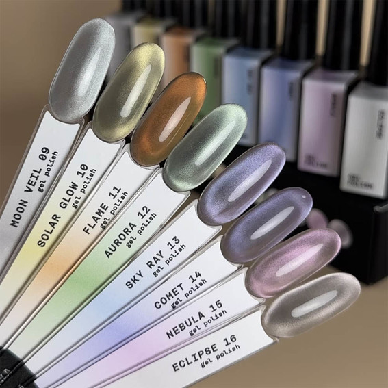 Gellak BIBLIOTEKA CAT EYE RAYS 15 Nebula lila-roze 10 ml - Фото №5