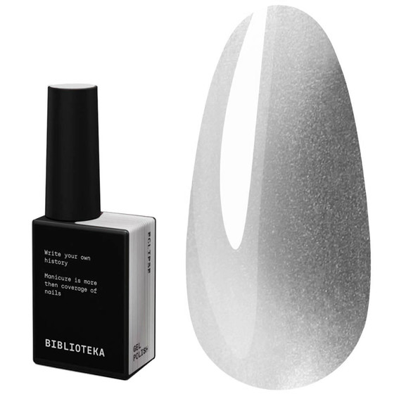 Gellak BIBLIOTEKA CAT EYE RAYS 16 Eclipse zilvergrijs 10 ml - Фото №1