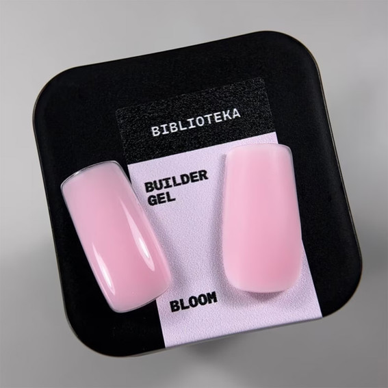 Gel voor extensions BIBLIOTEKA Builder gel 05 Bloom roze 15 ml - Фото №5