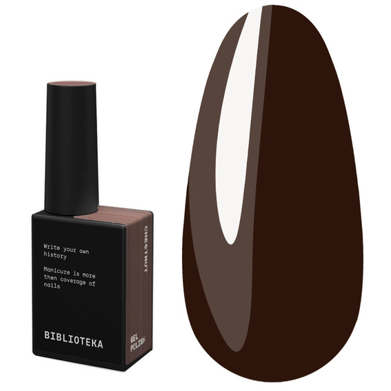 Gellak BIBLIOTEKA MONO BROWN 38 Chestnut rijk bruin 10 ml - Фото №1
