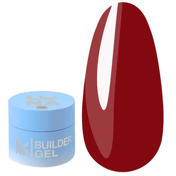 Nagelverlengingsgel LUNA Glass Builder Gel 7 rood gebrandschilderd glas 15 ml (373-6380-1987) - Фото №1