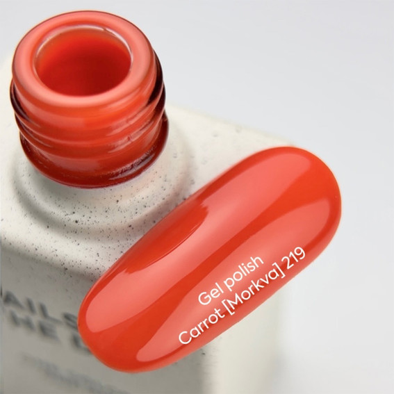 Gellak NAILSOFTHEDAY 219 Carrot oranje 10 ml - Фото №3
