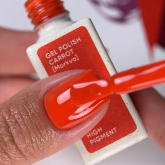 Gellak NAILSOFTHEDAY 219 Carrot oranje 10 ml - Фото №4